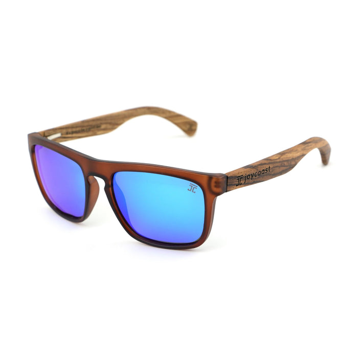 Flash Zebrawood Reflective Wooden Sunglasses | Joycoast