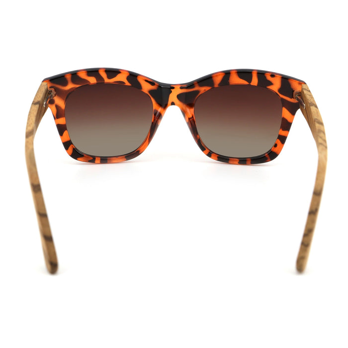 Chloe Walnut Acetate Oversized Sunglasses | Women's | Joycoast