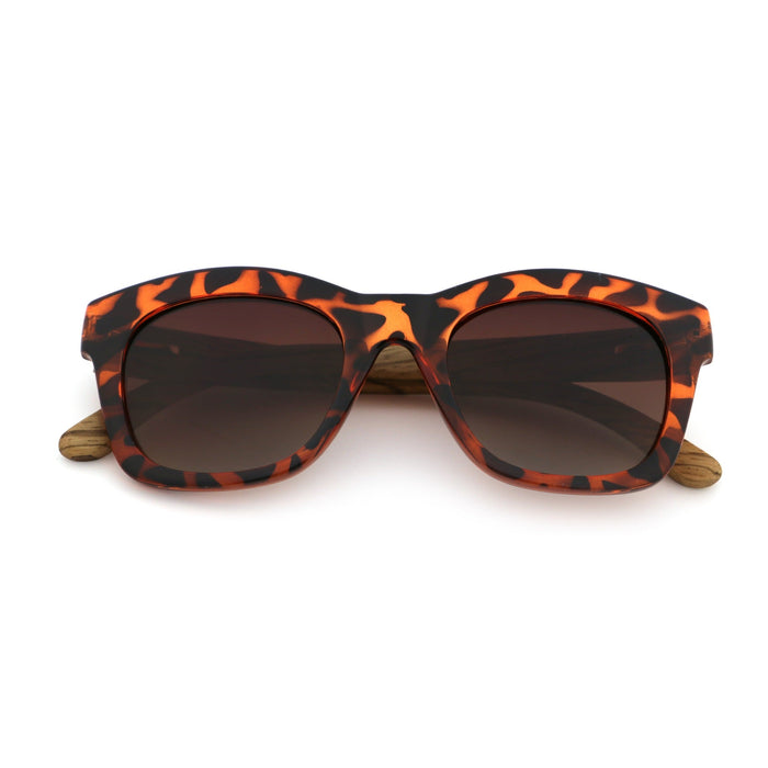 Chloe Walnut Acetate Oversized Sunglasses | Women's | Joycoast