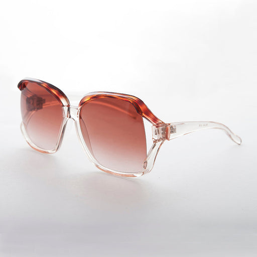 image of sunglasses model SUNGLASS MUSEUM Oversized Square Clear Frame Vintage Sunglasses - Ibiza 1