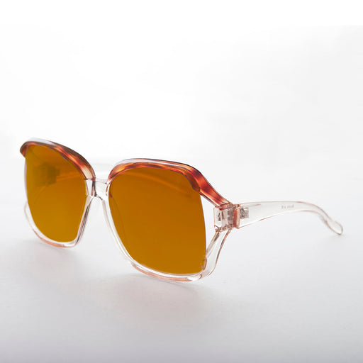 image of sunglasses model SUNGLASS MUSEUM Oversized Square Clear Frame Vintage Sunglass - Ibiza 2