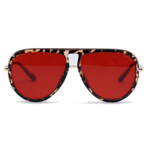 TOPFOXX Ivy Luxe - Red Tangle-Free Round Aviator Sunglasses - Product image