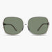 image of sunglasses model SUNGLASS MUSEUM Oversized Square Sunglass with Polarized Lens - Jackie