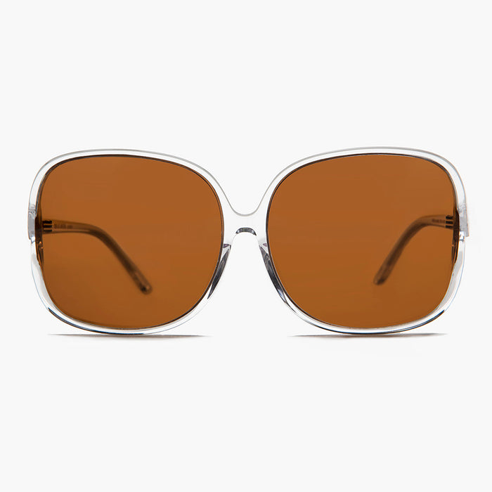 image of sunglasses model SUNGLASS MUSEUM Oversized Square Sunglass with Polarized Lens - Jackie