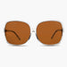 image of sunglasses model SUNGLASS MUSEUM Oversized Square Sunglass with Polarized Lens - Jackie