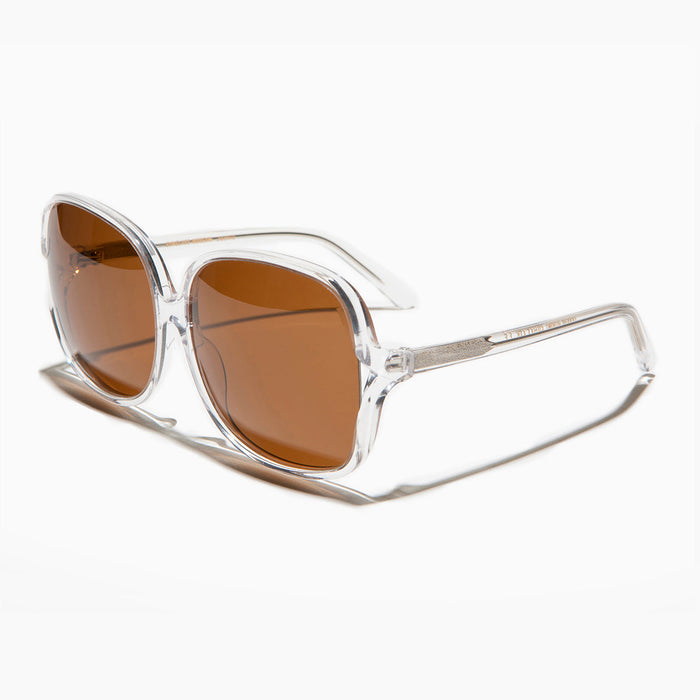 image of sunglasses model SUNGLASS MUSEUM Oversized Square Sunglass with Polarized Lens - Jackie