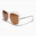image of sunglasses model SUNGLASS MUSEUM Oversized Square Sunglass with Polarized Lens - Jackie