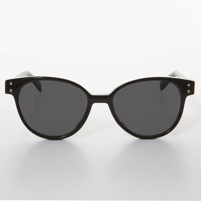 SUNGLASS MUSEUM Round Horn Rim Cat Eye Women's Vintage Sunglass - Jackson