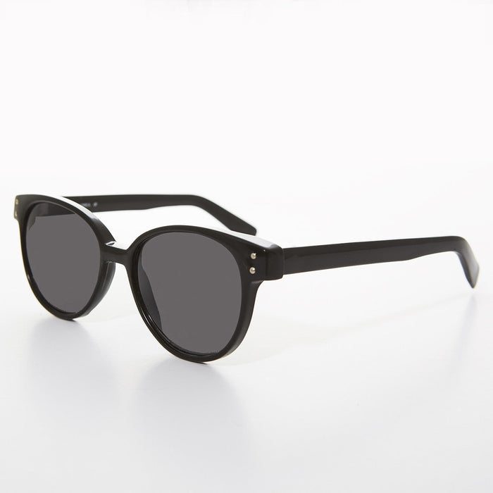SUNGLASS MUSEUM Round Horn Rim Cat Eye Women's Vintage Sunglass - Jackson