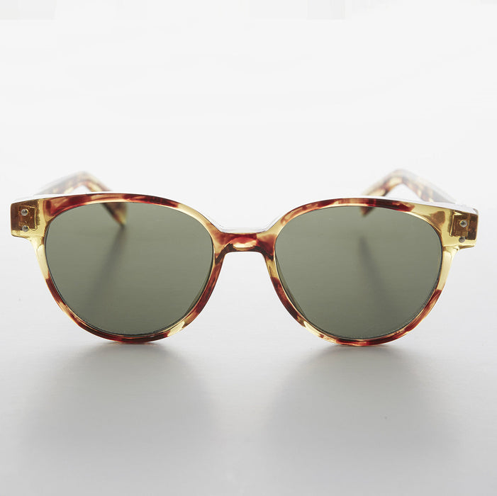 SUNGLASS MUSEUM Round Horn Rim Cat Eye Women's Vintage Sunglass - Jackson
