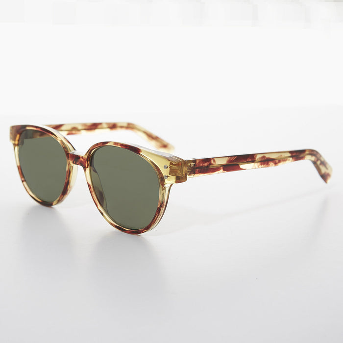 SUNGLASS MUSEUM Round Horn Rim Cat Eye Women's Vintage Sunglass - Jackson
