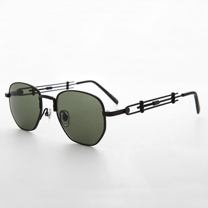 SUNGLASS MUSEUM Square Vintage Sunglass with Industrial temples - Jagger