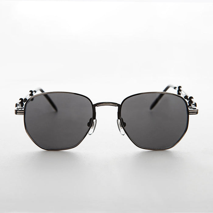 SUNGLASS MUSEUM Square Vintage Sunglass with Industrial temples - Jagger