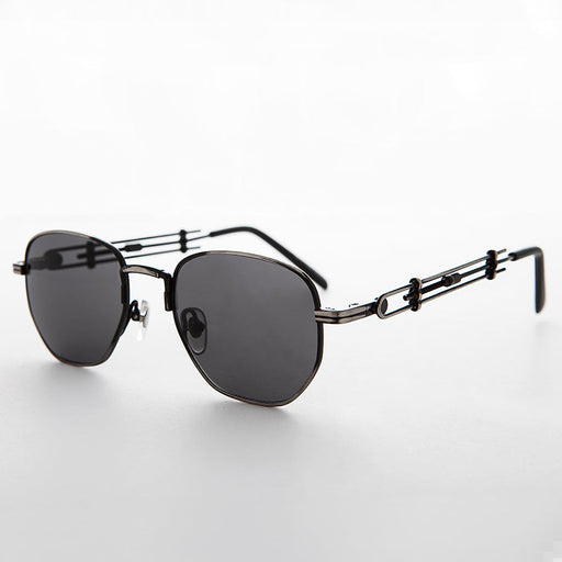 SUNGLASS MUSEUM Square Vintage Sunglass with Industrial temples - Jagger - Product image