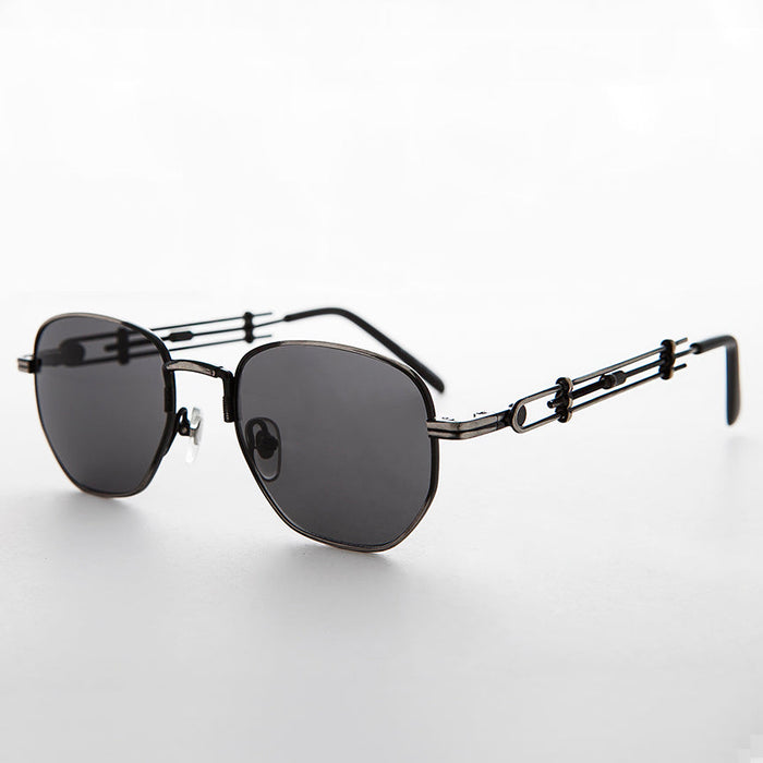 SUNGLASS MUSEUM Square Vintage Sunglass with Industrial temples - Jagger