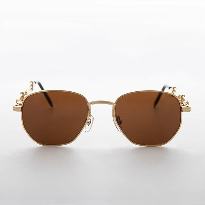 SUNGLASS MUSEUM Square Vintage Sunglass with Industrial temples - Jagger