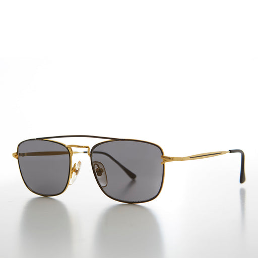 image of sunglasses model SUNGLASS MUSEUM SUNGLASS MUSEUM Gold Square Vintage Aviator Sunglass - Jake