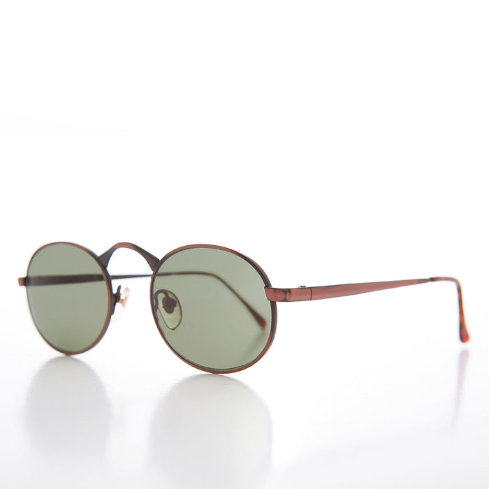image of sunglasses model SUNGLASS MUSEUM SUNGLASS MUSEUM Victorian Oval Industrial Metal Vintage Sunglass - Jethro