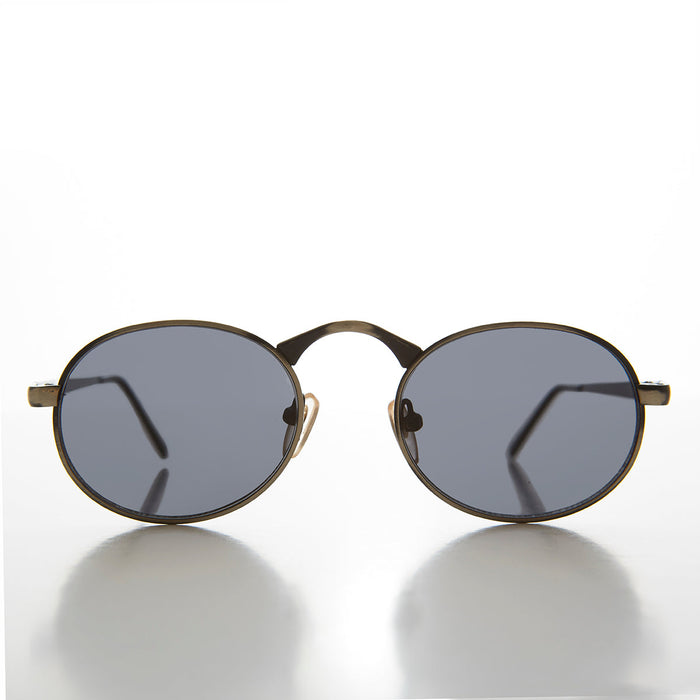 image of sunglasses model SUNGLASS MUSEUM SUNGLASS MUSEUM Victorian Oval Industrial Metal Vintage Sunglass - Jethro