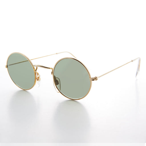 SUNGLASS MUSEUM Round Hippie Vintage Sunglass with Glass Lens - Johnny - Product image