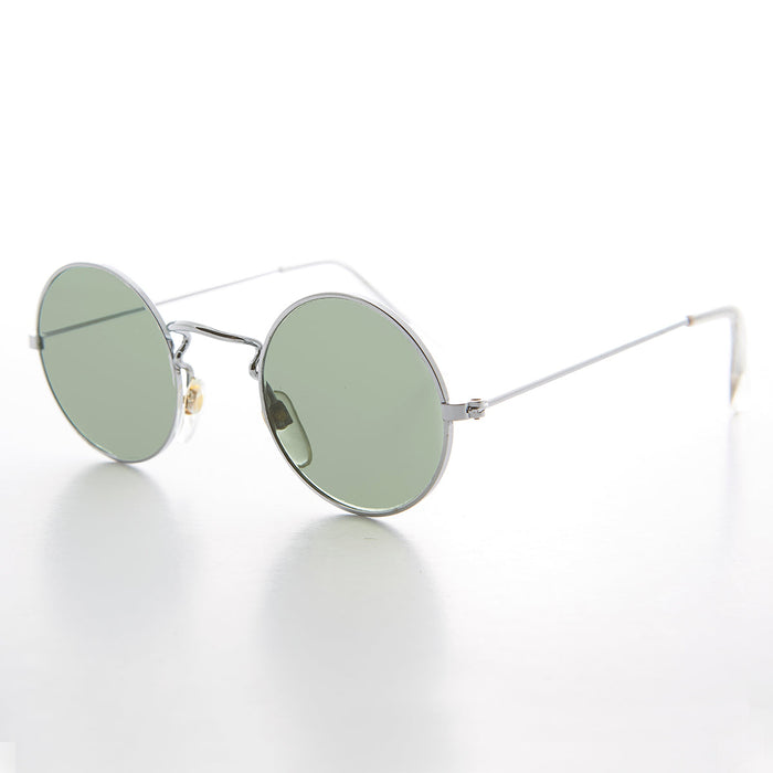 SUNGLASS MUSEUM Round Hippie Vintage Sunglass with Glass Lens - Johnny