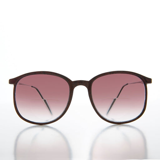 image of sunglasses model SUNGLASS MUSEUM Round Retro Nerdy Bifocal Rose Lens Sunglass - Joss