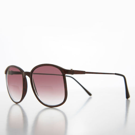 image of sunglasses model SUNGLASS MUSEUM Round Retro Nerdy Bifocal Rose Lens Sunglass - Joss