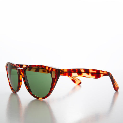 SUNGLASS MUSEUM 80s Cat Eye Sunglass with Gold Accents - Juno - Product image