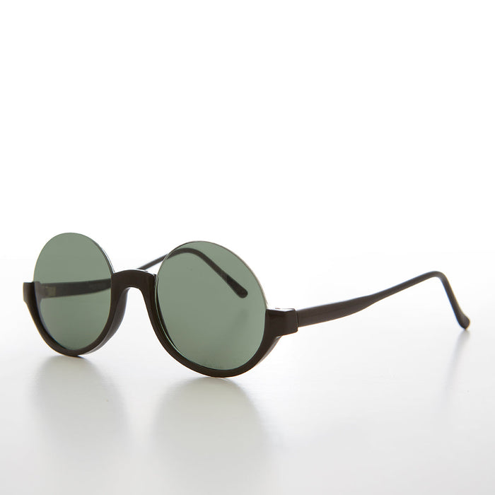SUNGLASS MUSEUM Round Hippie Goth Semi-Rimless 90s Sunglass - Justice