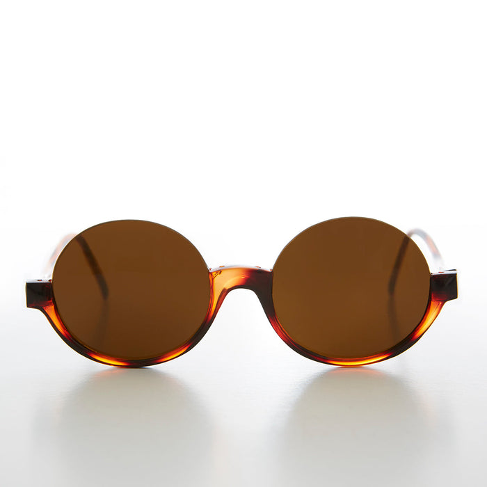 SUNGLASS MUSEUM Round Hippie Goth Semi-Rimless 90s Sunglass - Justice