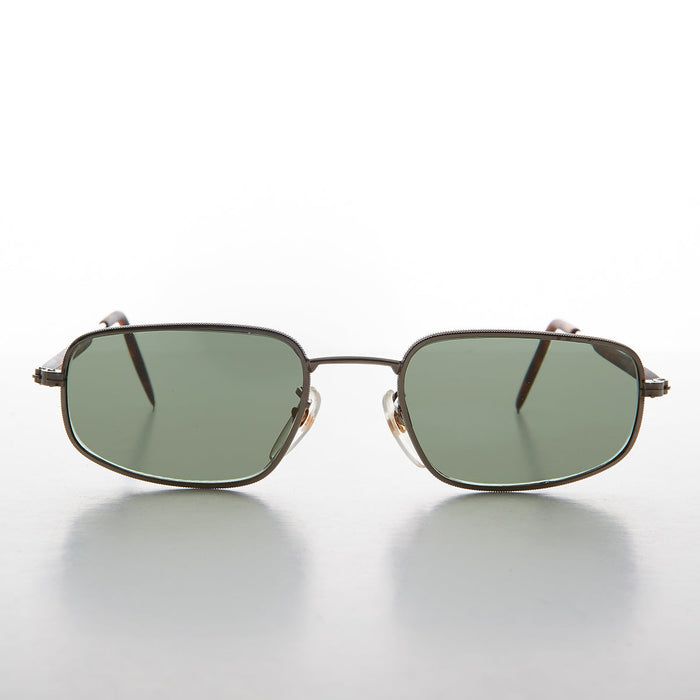 SUNGLASS MUSEUM Rectangular Glass Lens Vintage Sunglass - Justin