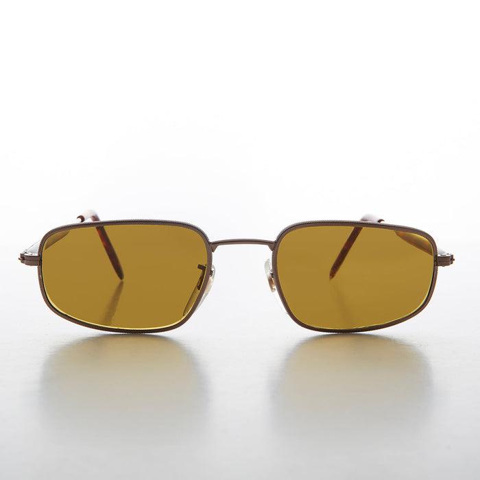 SUNGLASS MUSEUM Rectangular Glass Lens Vintage Sunglass - Justin