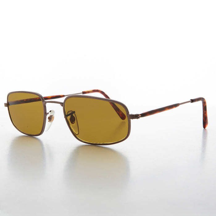 SUNGLASS MUSEUM Rectangular Glass Lens Vintage Sunglass - Justin