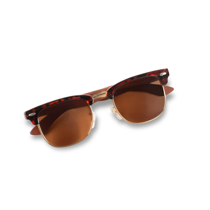 Malcolm Tortoise Walnut Clubmaster Sunglasses | Joycoast