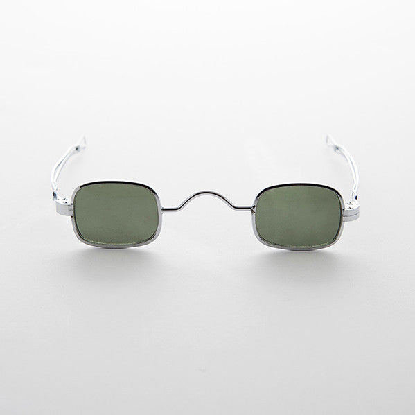 image of sunglasses model SUNGLASS MUSEUM Small Square Spectacle Sunglass with Sliding Adjustable Temples