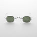 image of sunglasses model SUNGLASS MUSEUM Small Square Spectacle Sunglass with Sliding Adjustable Temples