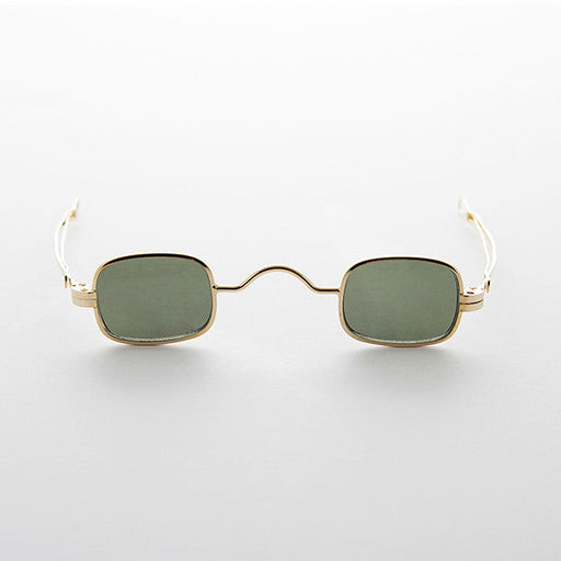 image of sunglasses model SUNGLASS MUSEUM Small Square Spectacle Sunglass with Sliding Adjustable Temples