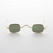 image of sunglasses model SUNGLASS MUSEUM Small Square Spectacle Sunglass with Sliding Adjustable Temples