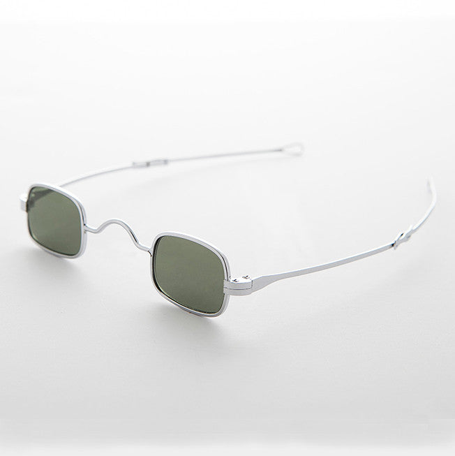 image of sunglasses model SUNGLASS MUSEUM Small Square Spectacle Sunglass with Sliding Adjustable Temples