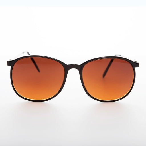 image of sunglasses model SUNGLASS MUSEUM Round Vintage Sunglasses with Orange Lens - Keaton