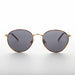 image of sunglasses model SUNGLASS MUSEUM Gold Round Preppy Classic Metal Vintage Sunglass - Kelsey
