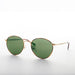 image of sunglasses model SUNGLASS MUSEUM Gold Round Preppy Classic Metal Vintage Sunglass - Kelsey