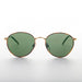 image of sunglasses model SUNGLASS MUSEUM Gold Round Preppy Classic Metal Vintage Sunglass - Kelsey