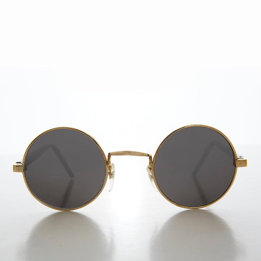 image of sunglasses model SUNGLASS MUSEUM Simple Round Circle Hippy Deadstock Sunglasses - Kennie