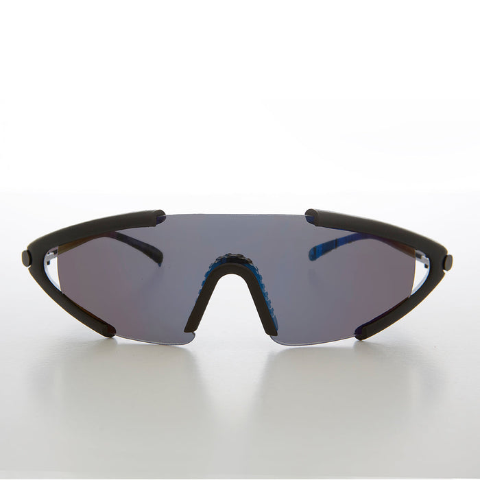 SUNGLASS MUSEUM Futuristic Shield Wrap Around Sunglasses - Kimye