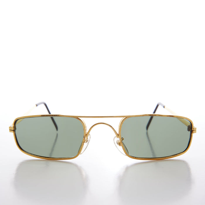 SUNGLASS MUSEUM Skinny Sporty Curved Vintage Aviator Sunglass - Kobe - Product image