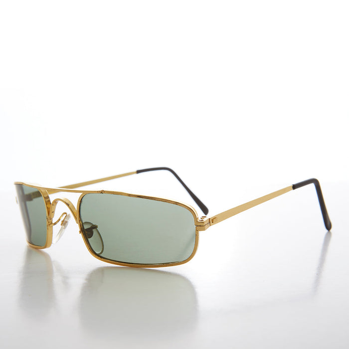 SUNGLASS MUSEUM Skinny Sporty Curved Vintage Aviator Sunglass - Kobe - Product image