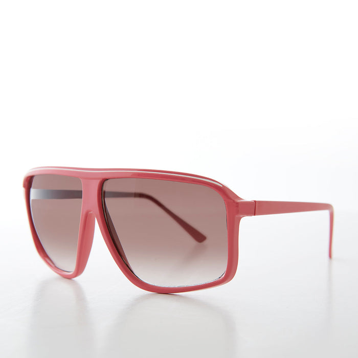 SUNGLASS MUSEUM Large Square Aviator Vintage Sunglasses - Kreski