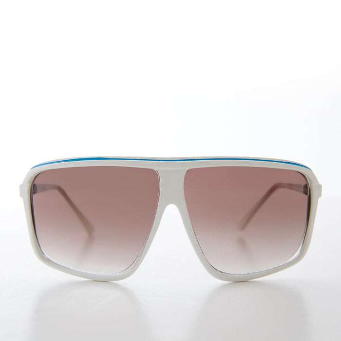 SUNGLASS MUSEUM Large Square Aviator Vintage Sunglasses - Kreski