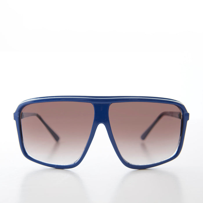 SUNGLASS MUSEUM Large Square Aviator Vintage Sunglasses - Kreski